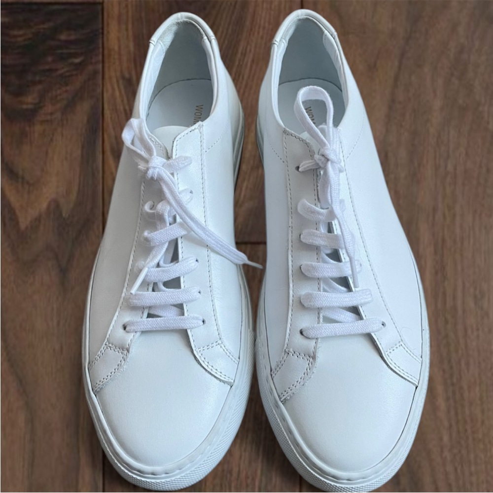 Common Projects Woman Achilles Low Leather Sneakers in Size EU 40 US 10 White - Picture 2 of 7
